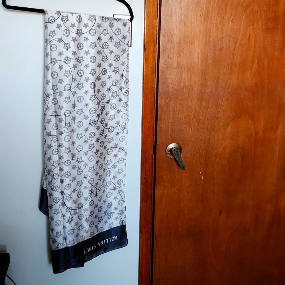 Oversized silk scarf